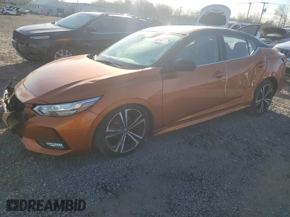 2020 Nissan Sentra SR with VIN 3N1AB8DV3LY261882, listed as a Copart auction lot 49199405 with 39,222 mi miles and Salvage Title. Bid and sale history available at DreamBid. Image 1.