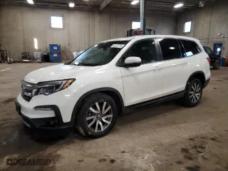2019 Honda Pilot EX-L with VIN 5FNYF6H5XKB025268, listed as a Copart auction lot 48212775 with 155,979 mi miles and Salvage Title. Bid and sale history available at carsss.com. Image 1.