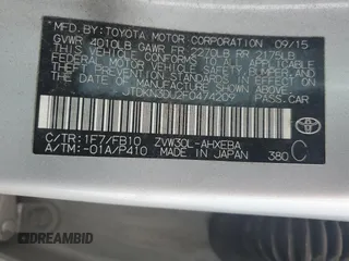 2015 Toyota Prius Four z VIN JTDKN3DU2F0474209, wystawiony jako Copart lot #61644345 z przebiegiem 195 584 mil mil oraz Czysty tytuł • Clean title. Historia ofert i sprzedaży dostępna na DreamBid. Obrazek 12.