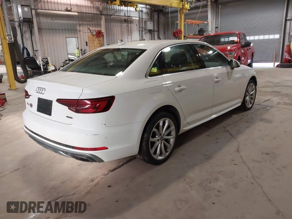 2019 Audi A4 Premium with VIN WAUDNAF47KA117328, listed as a IAAI auction lot 41634062 with 126,067 mi miles and . Bid and sale history available at DreamBid. Image 4.