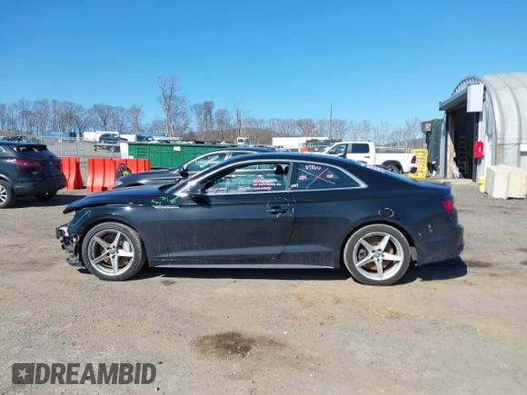 2019 Audi A5 Premium Plus with VIN WAUTNAF54KA026957, listed as a IAAI auction lot 41744015 with 94,506 mi miles and . Bid and sale history available at DreamBid. Image 14.