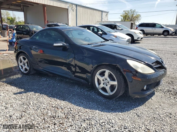2005 Mercedes-Benz SLK-Class with VIN WDBWK56F55F038873, listed as a Copart auction lot 46982825 with 169,826 mi miles and Salvage Title. Bid and sale history available at carsss.com. Image 4.