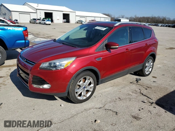 2014 Ford Escape Titanium with VIN 1FMCU9JX5EUB77527, listed as a Copart auction lot 49103665 with 105,438 mi miles and Non Repairable. Bid and sale history available at carsss.com. Image 1.