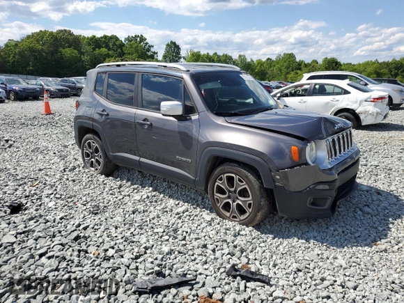 2016 Jeep Renegade Limited with VIN ZACCJADT7GPD33434, listed as a Copart auction lot 55951275 with 172,598 mi miles and Salvage title. Bid and sale history available at DreamBid. Image 4.
