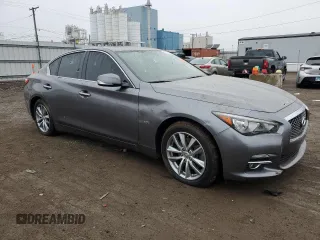 2017 Infiniti Q50 2.0t Premium with VIN JN1CV7AR7HM680684, listed as a Copart auction lot 86705644 with 0 mi miles and Salvage Title. Bid and sale history available at carsss.com. Image 4.
