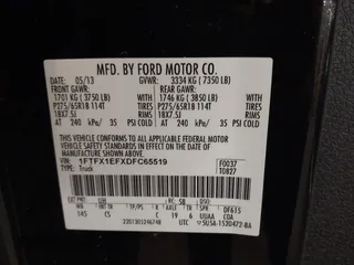 2013 Ford F-150 XL with VIN 1FTFX1EFXDFC65519, listed as a IAAI auction lot 41825180 with 130,817 mi miles. Bid and sale history available at carsss.com. Image 9.
