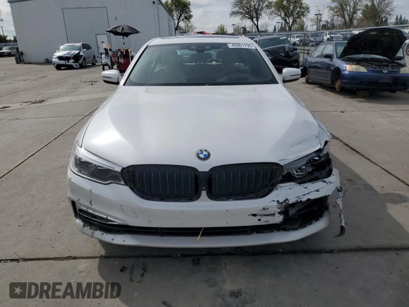 2018 BMW 5 Series 530e xDrive with VIN WBAJB1C58JB084907, listed as a Copart auction lot 49901795 with 109,617 mi miles and Salvage title. Bid and sale history available at DreamBid. Image 5.