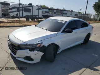 2021 Honda Accord Sport with VIN 1HGCV1F33MA019987, listed as a Copart auction lot 58656365 with 83,135 mi miles and Salvage title. Bid and sale history available at DreamBid. Image 1.