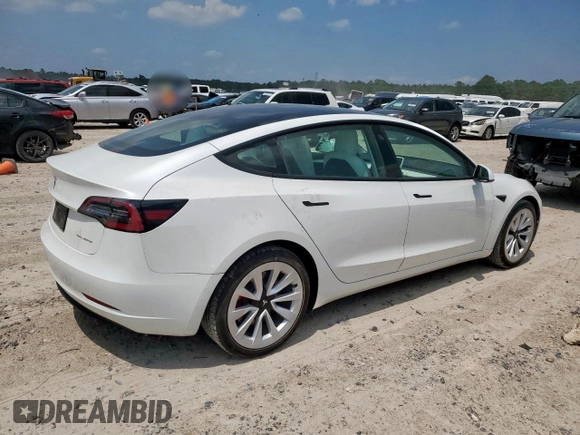 2021 Tesla Model 3 Long Range z VIN 5YJ3E1EB1MF049049, wystawiony jako Copart lot #58432885 z przebiegiem 22 185 mil mil oraz Szkoda całkowita • Salvage title. Historia ofert i sprzedaży dostępna na DreamBid. Obrazek 3.