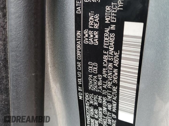 2011 Volvo XC90 I6 with VIN YV4952CZ2B1571045, listed as a Copart auction lot 45494955 with 139,645 mi miles and Salvage Title. Bid and sale history available at DreamBid. Image 15.