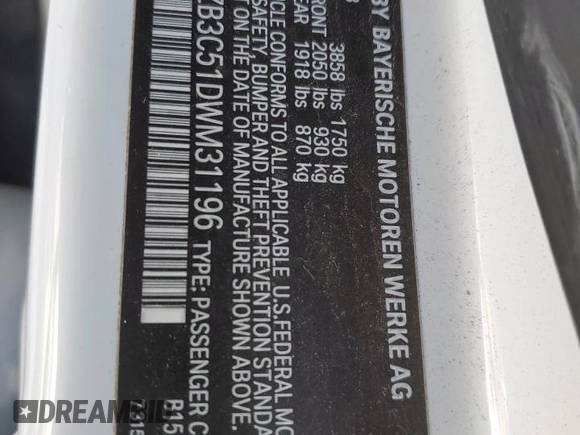 2013 MINI Countryman with VIN WMWZB3C51DWM31196, listed as a Copart auction lot 45708135 with 163,331 mi miles and Salvage title. Bid and sale history available at DreamBid. Image 12.