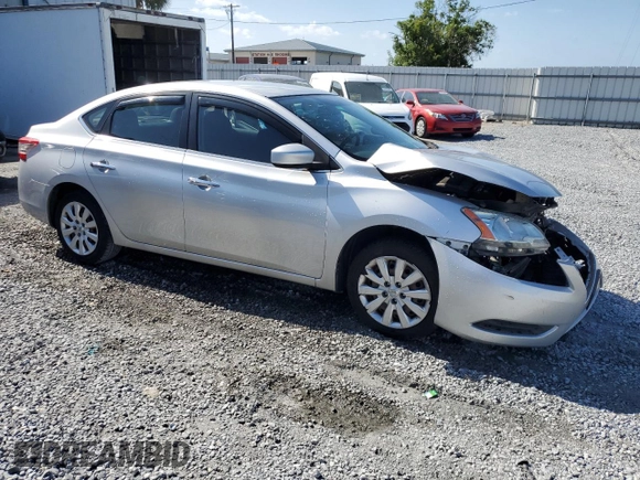 2015 Nissan Sentra SV with VIN 3N1AB7AP8FL679775, listed as a Copart auction lot 54896885 with 93,626 mi miles and Salvage Title. Bid and sale history available at DreamBid. Image 4.