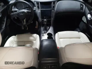2020 Infiniti Q50 Red Sport 400 with VIN JN1FV7AR5LM660326, listed as a Copart auction lot 50599215 with 77,739 mi miles and Salvage Title. Bid and sale history available at carsss.com. Image 8.