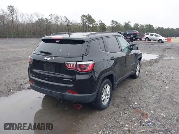 2018 Jeep Compass Sport with VIN 3C4NJCAB1JT286093, listed as a IAAI auction lot 41770377 with 83,354 mi miles. Bid and sale history available at carsss.com. Image 4.