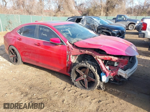 2018 Acura TLX with VIN 19UUB2F30JA002191, listed as a IAAI auction lot 41432550 with 81,233 mi miles. Bid and sale history available at carsss.com. Image 1.