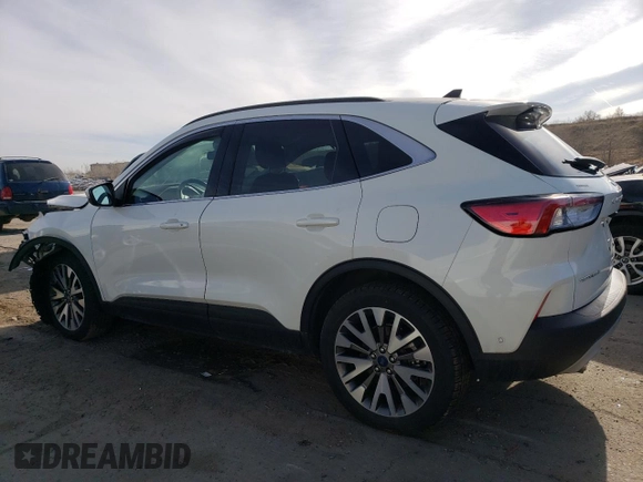 2020 Ford Escape Titanium Hybrid z VIN 1FMCU9DZXLUC07311, wystawiony jako Copart lot #48085815 z przebiegiem 50 472 mil mil oraz Szkoda całkowita • Salvage title. Historia ofert i sprzedaży dostępna na DreamBid. Obrazek 2.