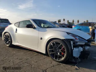 2020 Nissan 370Z Coupe with VIN JN1AZ4EH2LM823416, listed as a Copart auction lot 85144054 with 0 mi miles and Salvage Title. Bid and sale history available at carsss.com. Image 4.