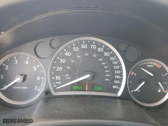 2006 Saab 9-3 Aero with VIN YS3FH46U261142947, listed as a Copart auction lot 74008684 with 197,915 mi miles and Salvage Title. Bid and sale history available at carsss.com. Image 9.