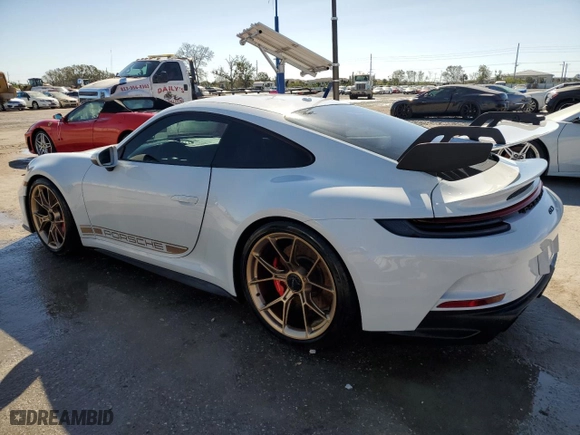2022 Porsche 911 GT3 with VIN WP0AC2A90NS269776, listed as a Copart auction lot 80346614 with 0 mi miles and Non Repairable. Bid and sale history available at carsss.com. Image 2.