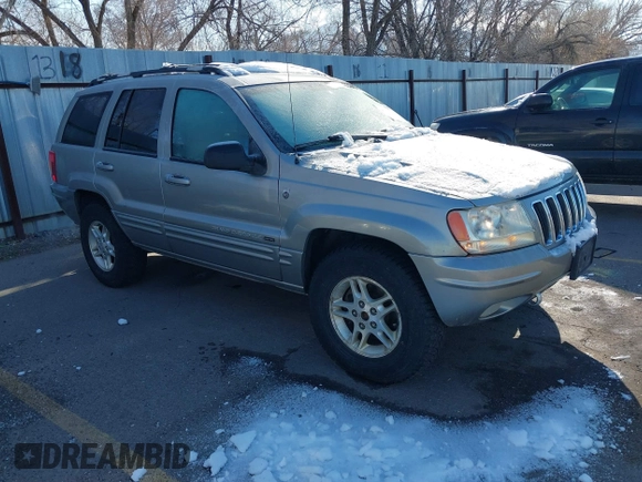 2001 Jeep Grand Cherokee Limited with VIN 1J4GW58N91C688438, listed as a IAAI auction lot 41830334 with 184,420 mi miles. Bid and sale history available at carsss.com. Image 1.