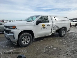 2020 Chevrolet Silverado 1500 Work Truck with VIN 3GCNWAEF7LG281916, listed as a Copart auction lot 44755725 with 128,304 mi miles and Salvage Title. Bid and sale history available at carsss.com. Image 1.