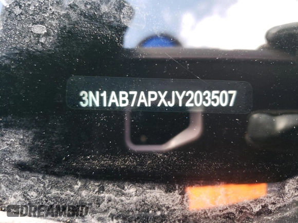 2018 Nissan Sentra SR with VIN 3N1AB7APXJY203507, listed as a Copart auction lot 46191935 with 110,524 mi miles and Salvage Title. Bid and sale history available at DreamBid. Image 12.
