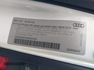 2017 Audi A4 Season of Audi Premium with VIN WAUDNAF48HN039739, listed as a IAAI auction lot 41744481 with 48,610 mi miles. Bid and sale history available at carsss.com. Image 9.