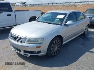 2005 Audi A8 L with VIN WAUML44E25N012034, listed as a IAAI auction lot 42056226 with 143,495 mi miles. Bid and sale history available at carsss.com. Image 2.