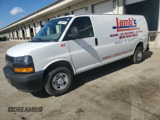 2022 Chevrolet Express Cargo with VIN 1GCWGBF7XN1187044, listed as a Copart auction lot 49699115 with 82,379 mi miles and Salvage title. Bid and sale history available at DreamBid. Image 1.