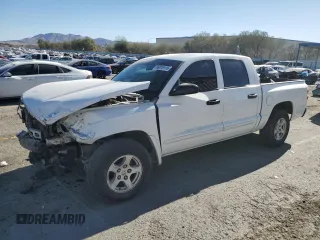 2006 Dodge Dakota SLT with VIN 1D7HE48N76S502664, listed as a Copart auction lot 88819115 with 142,308 mi miles and Salvage Title. Bid and sale history available at DreamBid. Image 1.
