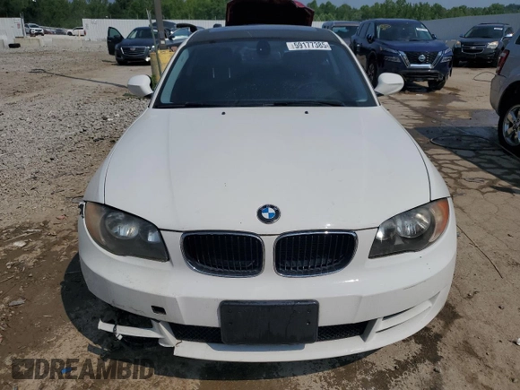 2011 BMW 1 Series 128i with VIN WBAUP9C55BVL89682, listed as a Copart auction lot 59177385 with 131,327 mi miles and Salvage title. Bid and sale history available at DreamBid. Image 5.
