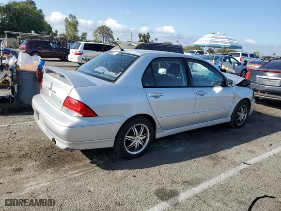 2003 Mitsubishi Lancer OZ-Rally with VIN JA3AJ86E43U032755, listed as a Copart auction lot 51342815 with 124,211 mi miles and Salvage Title. Bid and sale history available at carsss.com. Image 3.