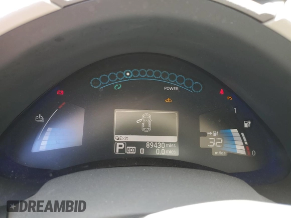 2016 Nissan LEAF SL with VIN 1N4BZ0CP5GC307492, listed as a Copart auction lot 49451885 with 89,430 mi miles and Clean Title. Bid and sale history available at carsss.com. Image 9.