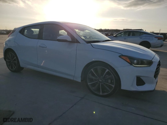 2019 Hyundai Veloster 2.0 with VIN KMHTG6AF6KU010652, listed as a Copart auction lot 86718334 with 62,716 mi miles and Salvage Title. Bid and sale history available at carsss.com. Image 4.