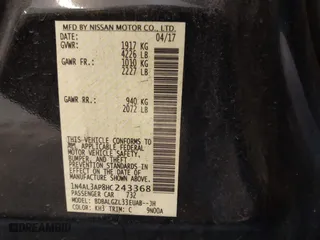 2017 Nissan Altima 2.5 SR with VIN 1N4AL3AP8HC243368, listed as a IAAI auction lot 41658246 with 132,481 mi miles. Bid and sale history available at carsss.com. Image 9.