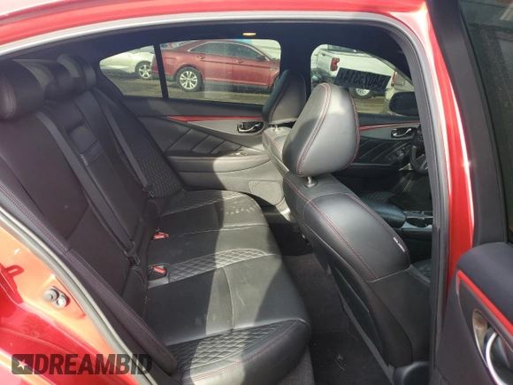 2020 Infiniti Q50 Red Sport 400 with VIN JN1FV7AR5LM660021, listed as a Copart auction lot 84025314 with 69,032 mi miles and Salvage Title. Bid and sale history available at carsss.com. Image 10.