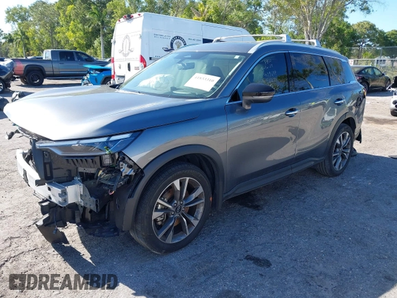 2023 Infiniti QX60 Luxe with VIN 5N1DL1FR1PC364789, listed as a IAAI auction lot 41833310 with 18,655 mi miles and . Bid and sale history available at DreamBid. Image 17.