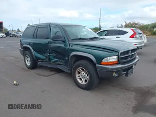 2002 Dodge Durango Sport with VIN 1B4HS38N42F107760, listed as a IAAI auction lot 42483284 with 133,484 mi miles and . Bid and sale history available at DreamBid. Image 1.