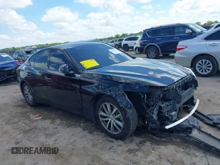 2021 Infiniti Q50 Pure z VIN JN1EV7AP9MM702072, wystawiony jako IAAI lot #42232189 z przebiegiem 93 550 mil mil oraz . Historia ofert i sprzedaży dostępna na DreamBid. Obrazek 1.