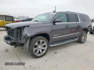 2015 GMC Yukon XL SLT with VIN 1GKS1HKC0FR718202, listed as a Copart auction lot 46185405 with 113,862 mi miles and Salvage Title. Bid and sale history available at carsss.com. Image 1.