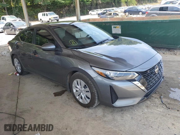 2024 Nissan Sentra S with VIN 3N1AB8BV8RY207327, listed as a Copart auction lot 62074185 with 25,782 mi miles and Salvage title. Bid and sale history available at DreamBid. Image 4.