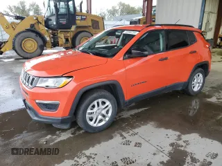 2018 Jeep Compass Sport with VIN 3C4NJCAB3JT123574, listed as a Copart auction lot 72248734 with 88,990 mi miles and Salvage title. Bid and sale history available at DreamBid. Image 1.