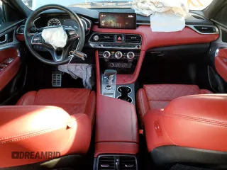 2022 Genesis G70 Launch Edition with VIN KMTG14TE8NU082197, listed as a Copart auction lot 41468635 with 34,844 mi miles and Salvage Title. Bid and sale history available at DreamBid. Image 8.