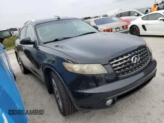 2005 Infiniti FX35 with VIN JNRAS08W95X204141, listed as a Copart auction lot 75446294 with 0 mi miles and Salvage Title. Bid and sale history available at carsss.com. Image 4.