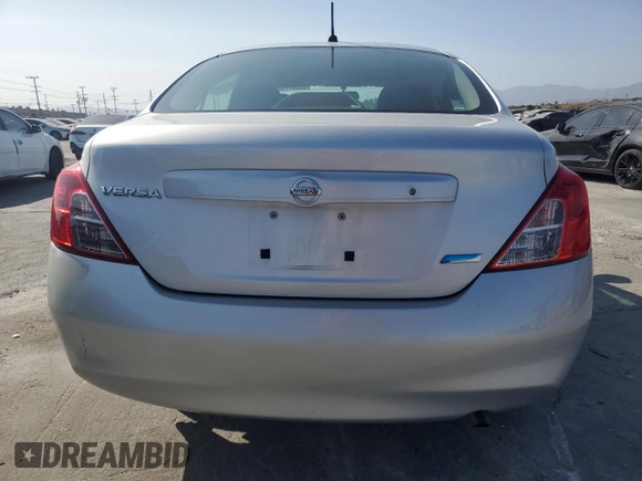 2012 Nissan Versa S with VIN 3N1CN7AP1CL939333, listed as a Copart auction lot 62337705 with 38,037 mi miles and Salvage title. Bid and sale history available at DreamBid. Image 6.