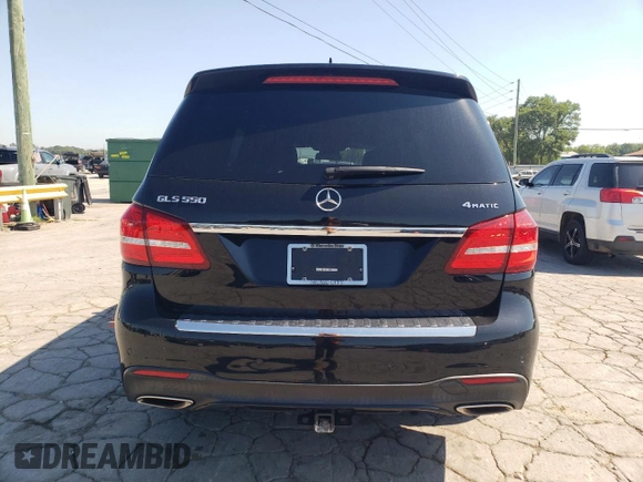 2017 Mercedes-Benz GLS 550 with VIN 4JGDF7DE2HA957424, listed as a Copart auction lot 63464655 with 97,616 mi miles and Salvage title. Bid and sale history available at DreamBid. Image 6.