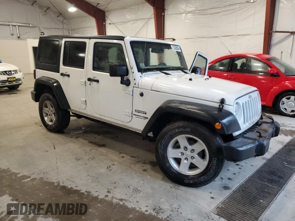 2018 Jeep Wrangler JK Unlimited Sport S with VIN 1C4HJWDG3JL829333, listed as a Copart auction lot 72429984 with 0 mi miles and Salvage Title. Bid and sale history available at carsss.com. Image 4.