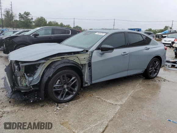 2024 Acura TLX w/A-Spec Package with VIN 19UUB6F5XRA001862, listed as a Copart auction lot 70484204 with 1,400 mi miles and Salvage Title. Bid and sale history available at carsss.com. Image 1.