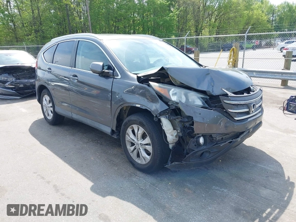 2012 Honda CR-V EX-L with VIN 2HKRM4H71CH605205, listed as a IAAI auction lot 42016555 with 68,110 mi miles. Bid and sale history available at carsss.com. Image 1.