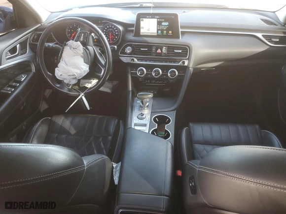 2020 Genesis G70 2.0T with VIN KMTG44LA1LU062584, listed as a Copart auction lot 81599124 with 70,907 mi miles and Salvage Title. Bid and sale history available at carsss.com. Image 8.